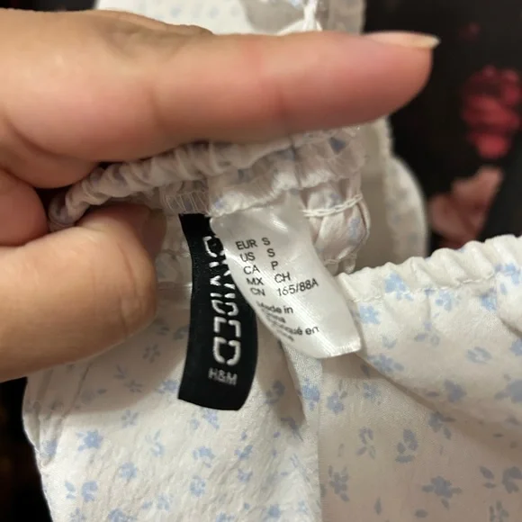 H&M White Dress with Blue Floral Accents - Picture 3 of 3